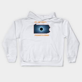 Pennsylvania 2024 Total Solar Eclipse Kids Hoodie